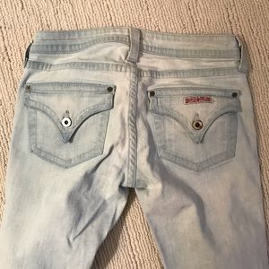 Hudson light wash skinny jeans